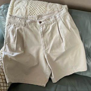 Mens PRESWICK & MOORE Cotton PLEATED Golf CASUAL SHORTS Size 36